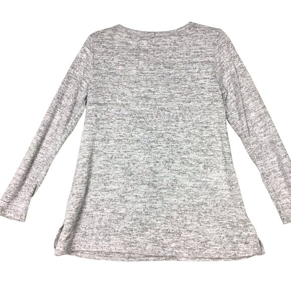 Forgotten Grace Soft Gray Pullover Top Women’s S Scoop Neck Side Slit NWOT - Picture 8 of 10